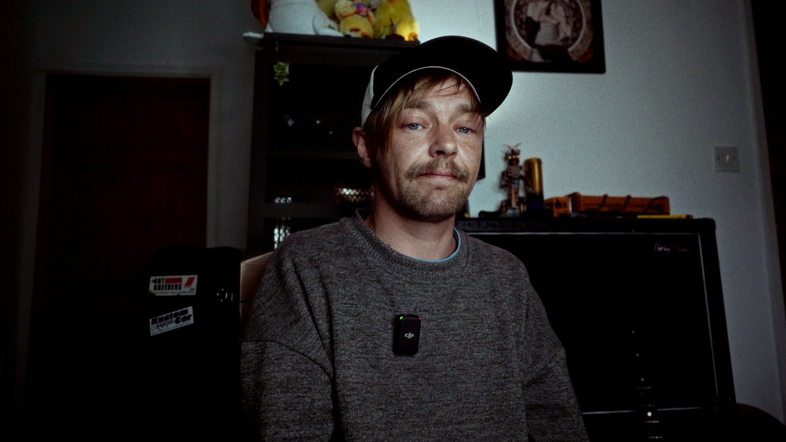 A contributor interviewed at home