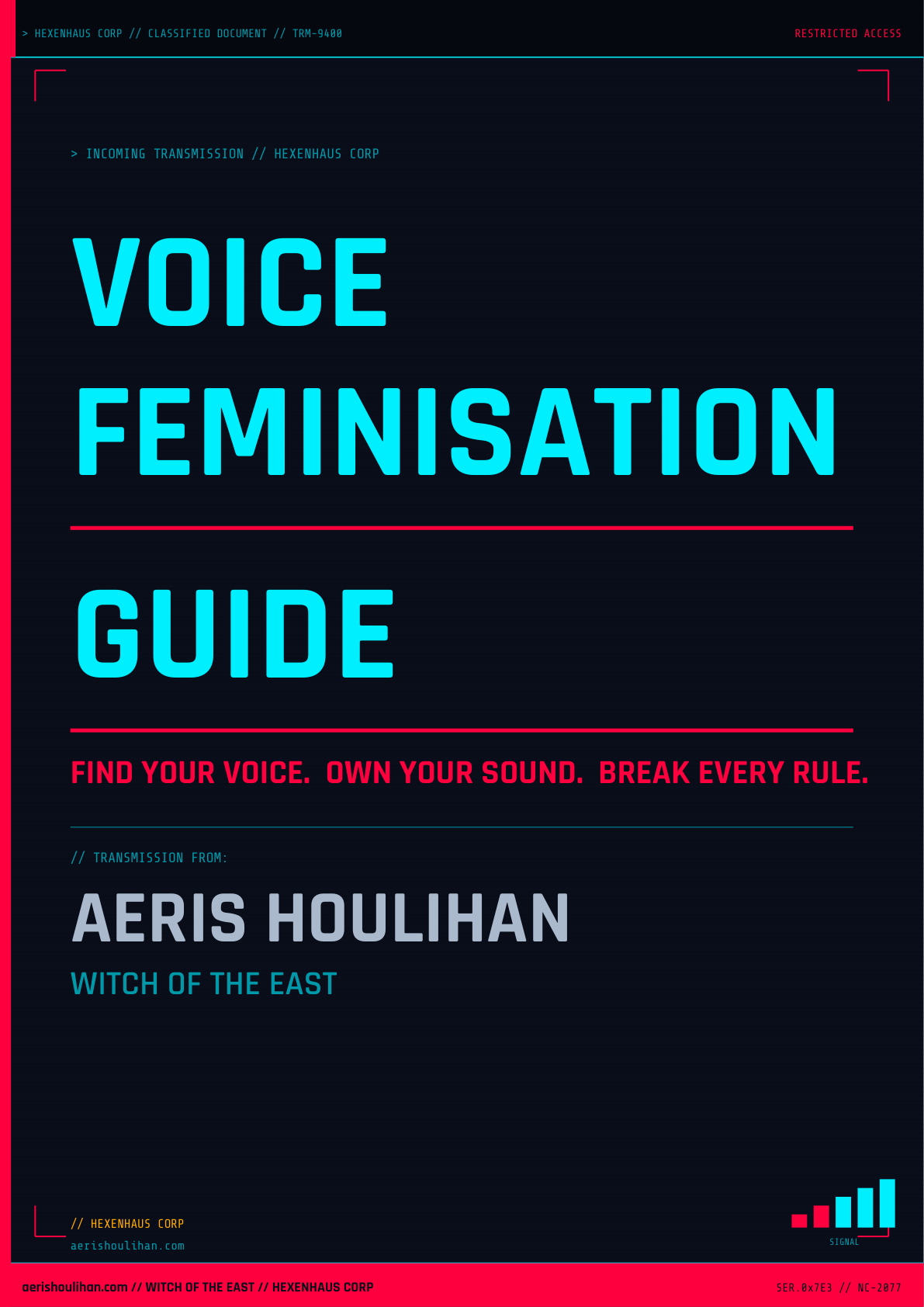 Voice Feminisation Guide by Aeris Houlihan - free download